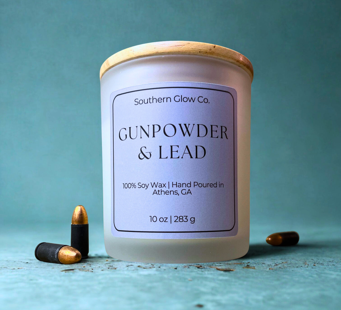 10oz Gunpowder & Lead Candle