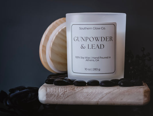 10oz Gunpowder & Lead Candle